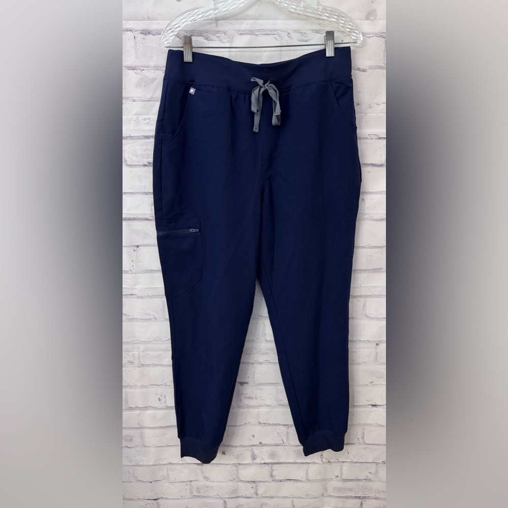 Figs Navy Blue Drawstring Jogger Track Pants